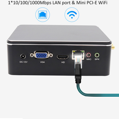 مینی کامپیوتر صنعتی Intel I3 4005U 5005U I5 4200U 5200U HD Graphics 500 قابل حمل بدون فن صنعتی Win10 Mini PC