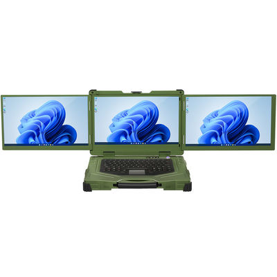 Military grade laptop with three screens i7 11th generation video card GTX1650 4GB RTX3050 8GB